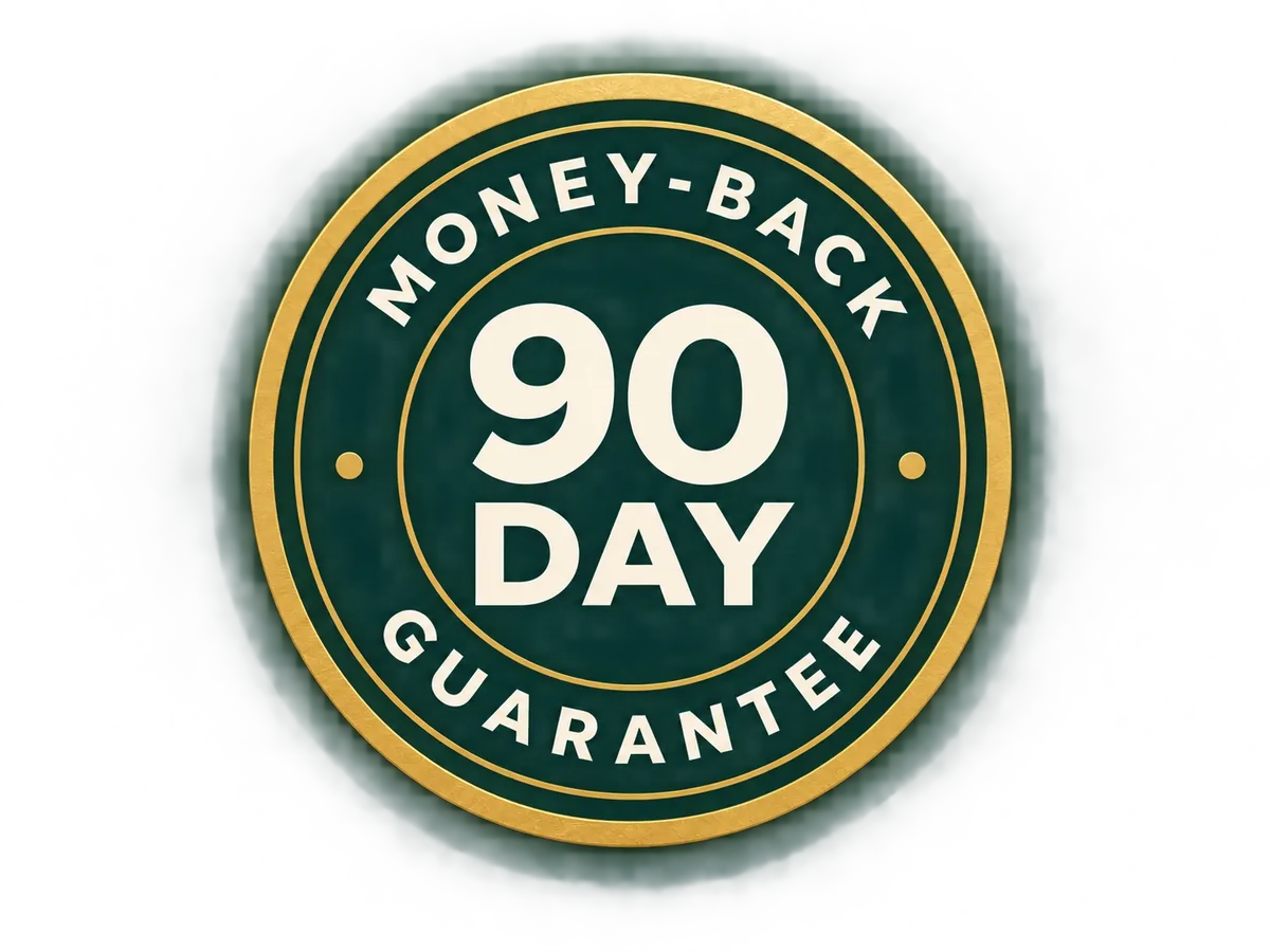 90 day money back guarantee seal