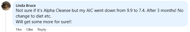 Facebook customer review of AlphaCleanse