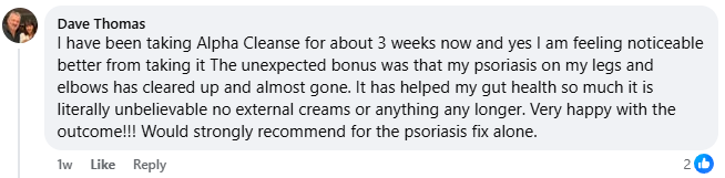 Facebook customer review of AlphaCleanse