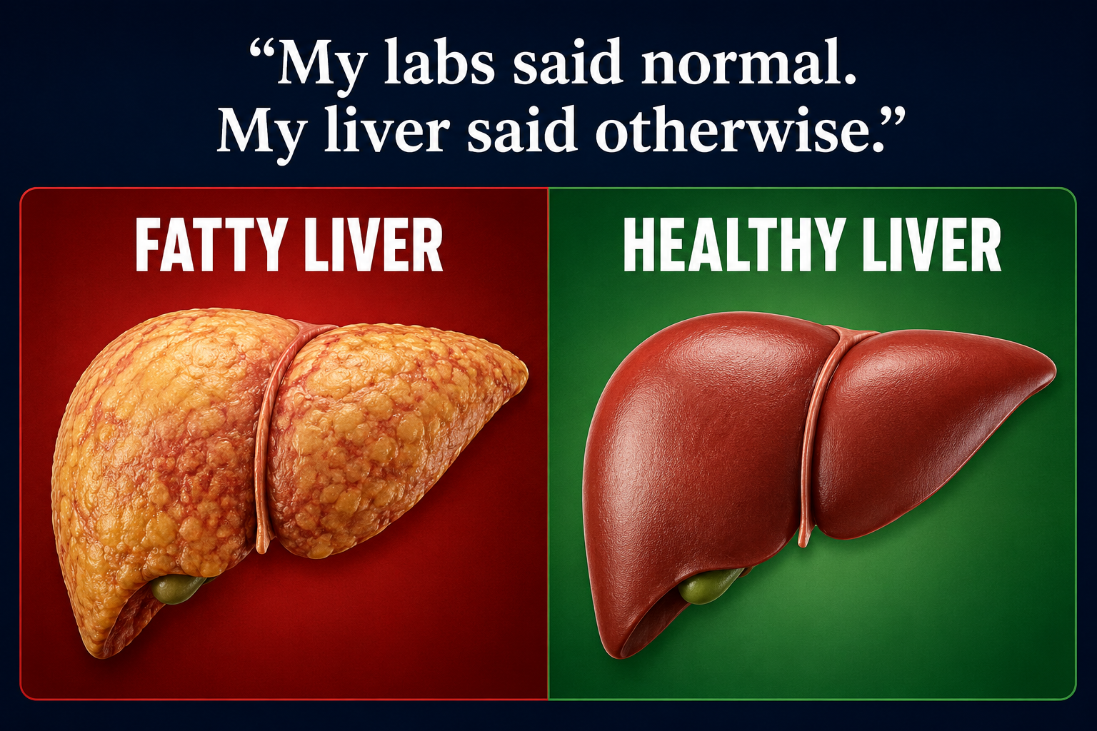 Fatty liver versus healthy liver