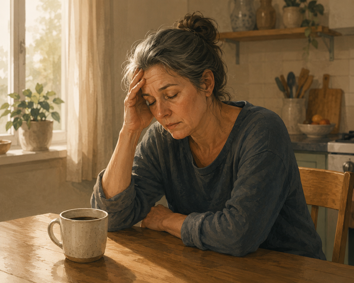 Tired mid-afternoon portrait